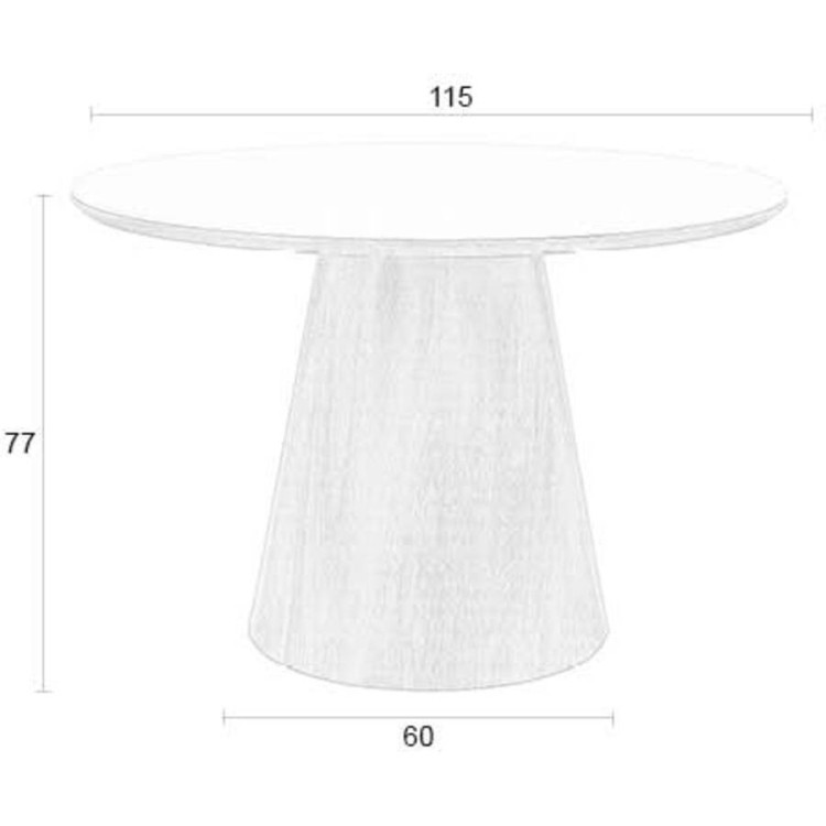 Almira Round Dining Table - Oak from Accessories for the Home