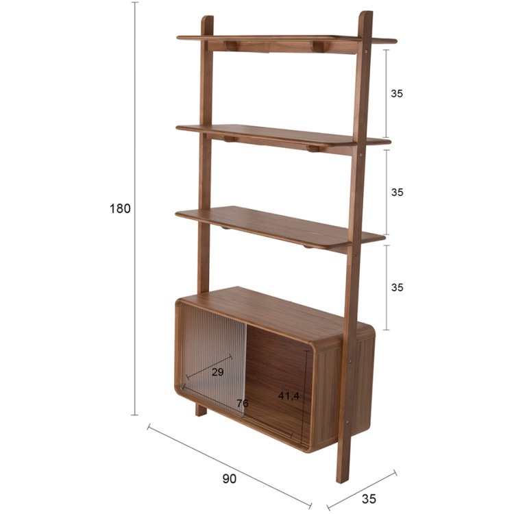 Zuiver Rise Shelf - Walnut or Natural from Accessories for the Home