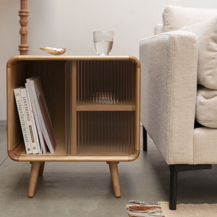 Zuiver Rise Side Table - Walnut or Natural from Accessories for the Home