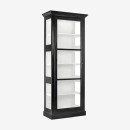 Nordal Classic Black Wood Slim Cabinet with Glass Door from Accessories for the Home