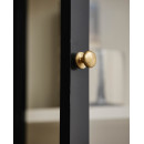 Nordal Classic Black Wood Slim Cabinet with Glass Door from Accessories for the Home