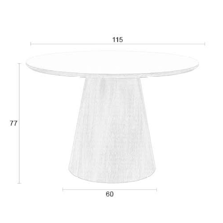 Almira Round Dining Table - Oak or Walnut from Accessories for the Home