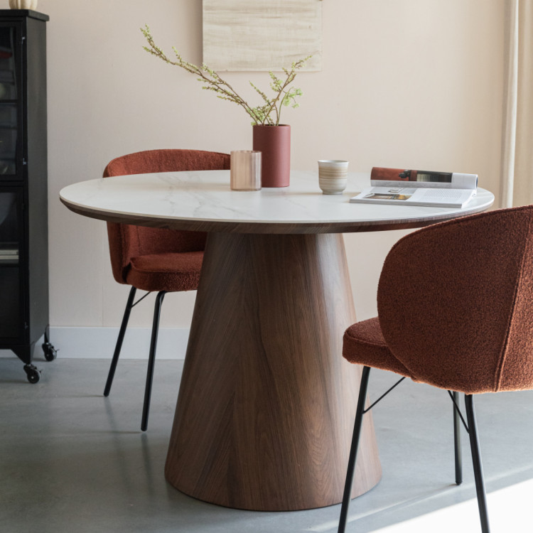 Almira Round Dining Table - Oak or Walnut from Accessories for the Home