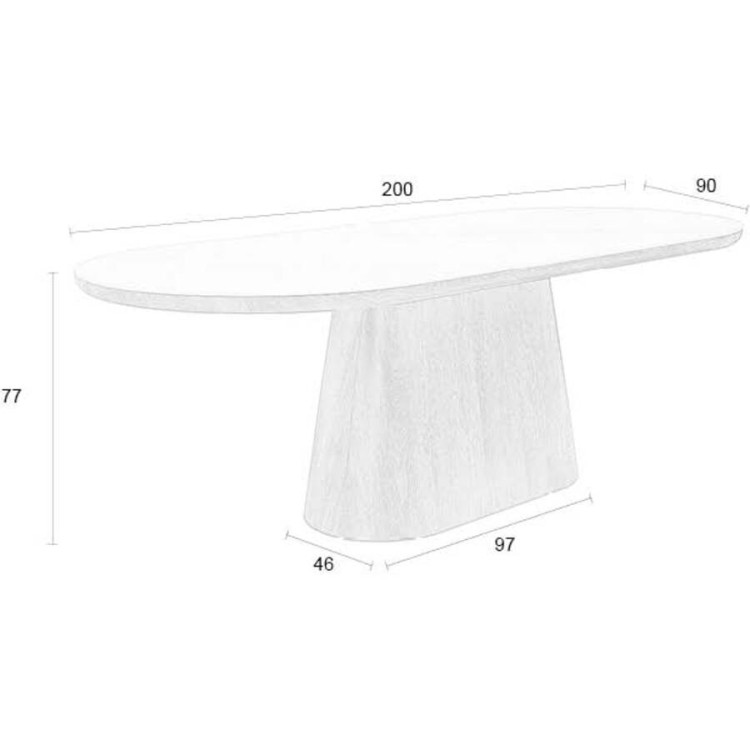 Almira Oval Dining Table - Walnut - 180cm or 200cm from Accessories for the Home