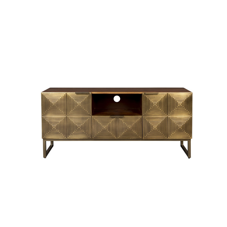 Dutchbone Volan Gold & Mango Wood Sideboard from Accessories for the Home