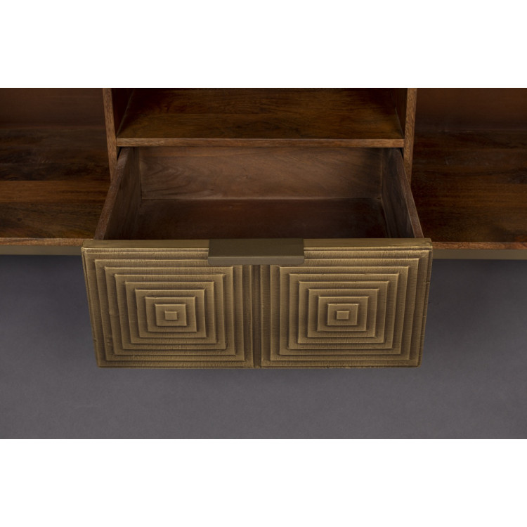 Dutchbone Volan Gold & Mango Wood Sideboard from Accessories for the Home