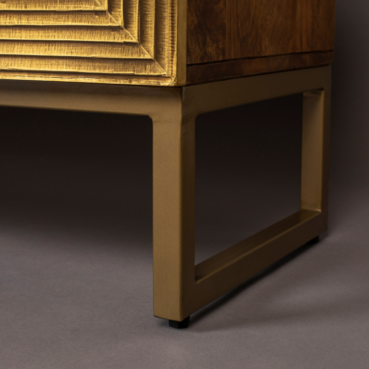 Dutchbone Volan Gold & Mango Wood Sideboard from Accessories for the Home