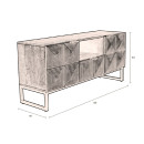 Dutchbone Volan Gold & Mango Wood Sideboard from Accessories for the Home