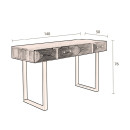 Dutchbone Volan Gold & Mango Wood Console Table from Accessories for the Home