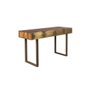Dutchbone Volan Gold & Mango Wood Console Table from Accessories for the Home