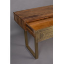 Dutchbone Volan Gold & Mango Wood Console Table from Accessories for the Home