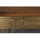 Dutchbone Volan Gold & Mango Wood Console Table from Accessories for the Home