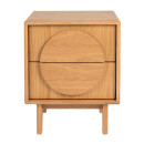 Zuiver Groove Bedside Cabinet/Side Table- Walnut or Oak from Accessories for the Home