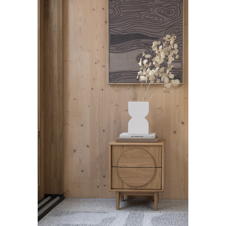 Zuiver Groove Bedside Cabinet/Side Table- Walnut or Oak from Accessories for the Home