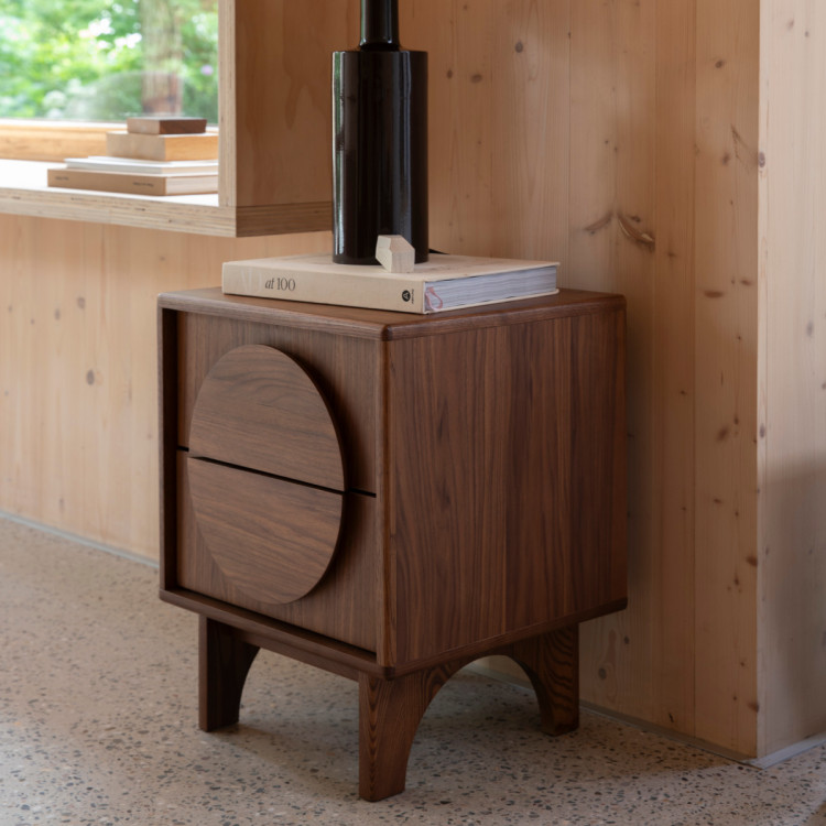 Zuiver Groove Bedside Cabinet/Side Table- Walnut or Oak from Accessories for the Home
