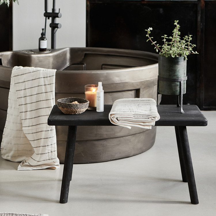 Nadi Black Wood Bench- 81cm or 120cm from Accessories for the Home