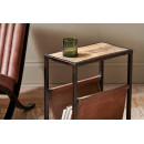 Alera Iron & Leather Side Table with Magazine Holder from Accessories for the Home