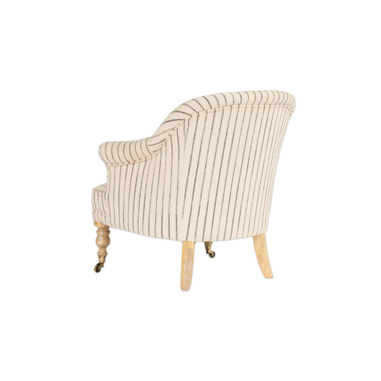 Sanja Stripe Linen Armchair from Accessories for the Home