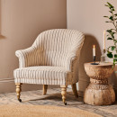 Sanja Stripe Linen Armchair from Accessories for the Home