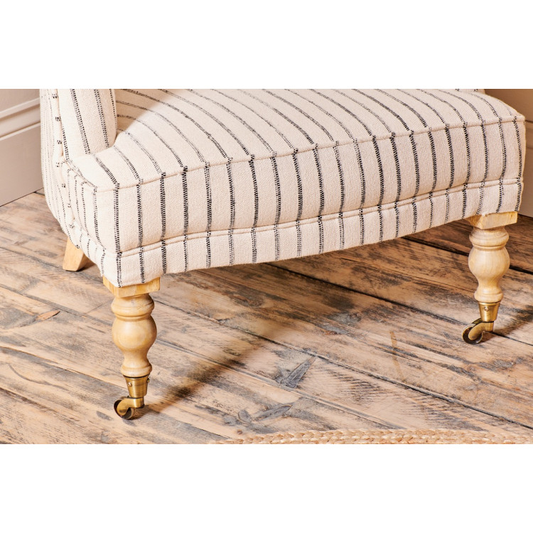 Sanja Stripe Linen Armchair from Accessories for the Home
