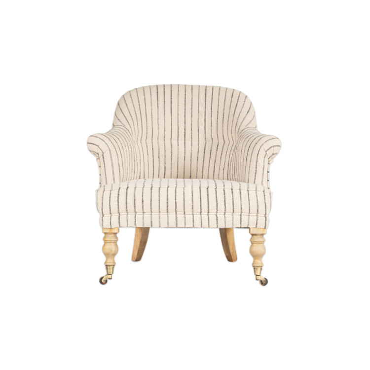 Sanja Stripe Linen Armchair from Accessories for the Home
