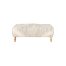 Sanja Stripe Linen Upholstered Ottoman from Accessories for the Home