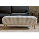 Sanja Stripe Linen Upholstered Ottoman from Accessories for the Home