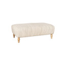 Sanja Stripe Linen Upholstered Ottoman from Accessories for the Home