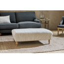 Sanja Stripe Linen Upholstered Ottoman from Accessories for the Home