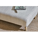 Sanja Stripe Linen Upholstered Ottoman from Accessories for the Home