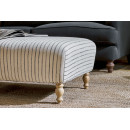 Sanja Stripe Linen Upholstered Ottoman from Accessories for the Home