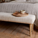 Sanja Stripe Linen Upholstered Bench from Accessories for the Home