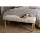 Sanja Stripe Linen Upholstered Bench from Accessories for the Home
