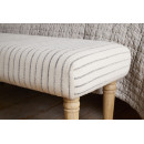 Sanja Stripe Linen Upholstered Bench from Accessories for the Home