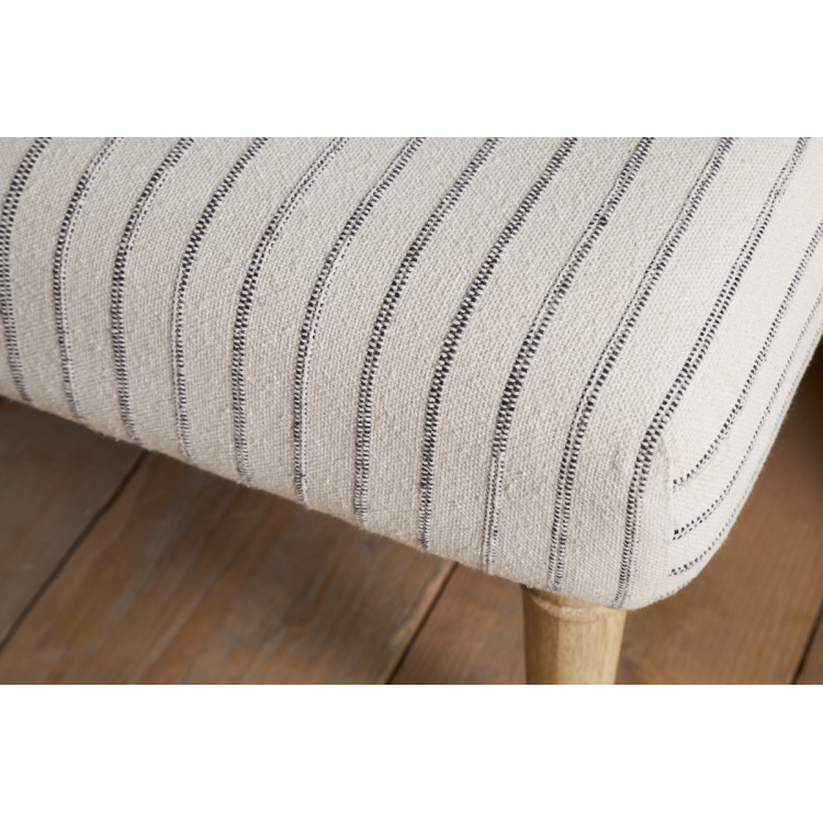 Sanja Stripe Linen Upholstered Bench from Accessories for the Home