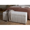 Sanja Stripe Linen Upholstered Storage Bench from Accessories for the Home