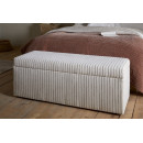 Sanja Stripe Linen Upholstered Storage Bench from Accessories for the Home