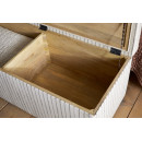 Sanja Stripe Linen Upholstered Storage Bench from Accessories for the Home