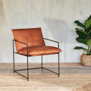 Durium Leather Lounger- Aged Tan from Accessories for the Home