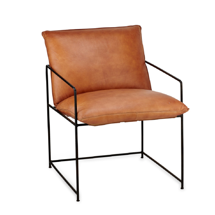 Durium Leather Lounger- Aged Tan from Accessories for the Home