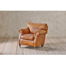 Narwana Ribbed Leather Armchair- Aged Tan from Accessories for the Home