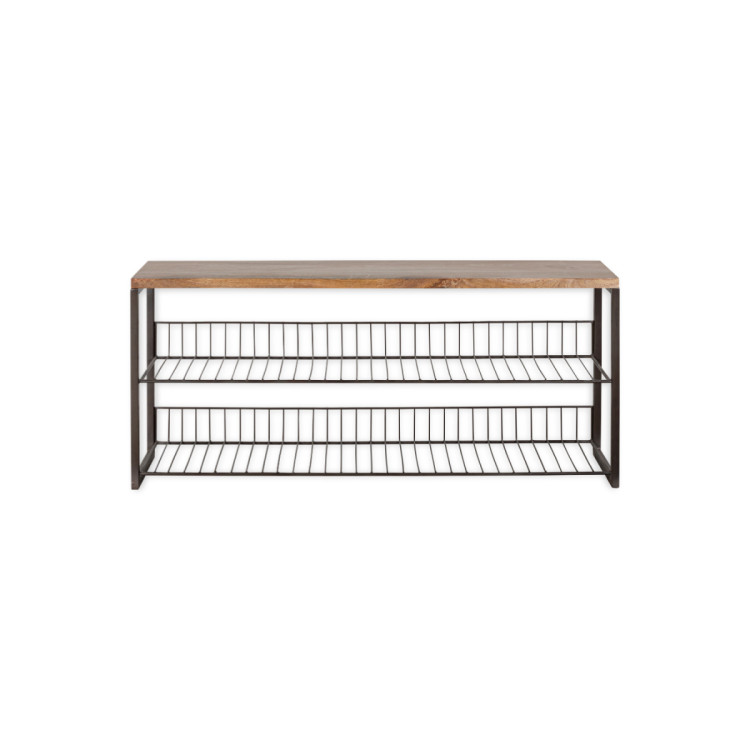 Kiyoma Iron & Wood Low Standing Shelf Unit from Accessories for the Home