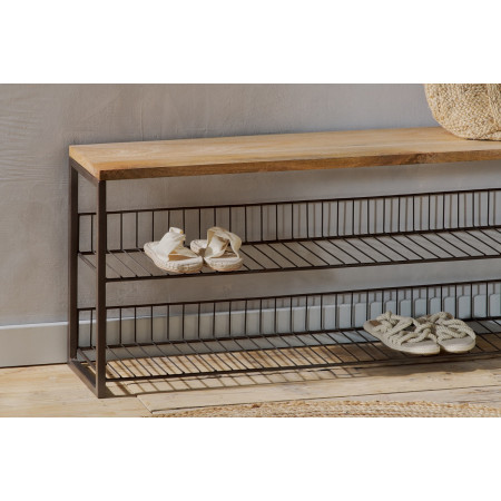 Kiyoma Iron & Wood Low Standing Shelf Unit from Accessories for the Home 2