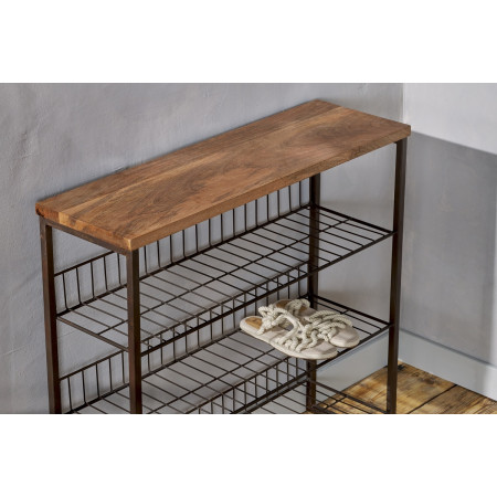 Kiyoma Iron & Wood Tall Standing Shelf Unit from Accessories for the Home 2