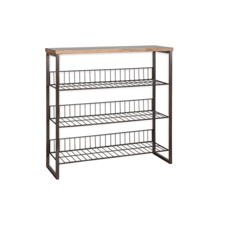 Kiyoma Iron & Wood Tall Standing Shelf Unit from Accessories for the Home