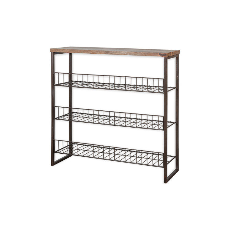 Kiyoma Iron & Wood Tall Standing Shelf Unit from Accessories for the Home