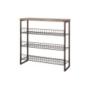 Kiyoma Iron & Wood Tall Standing Shelf Unit from Accessories for the Home