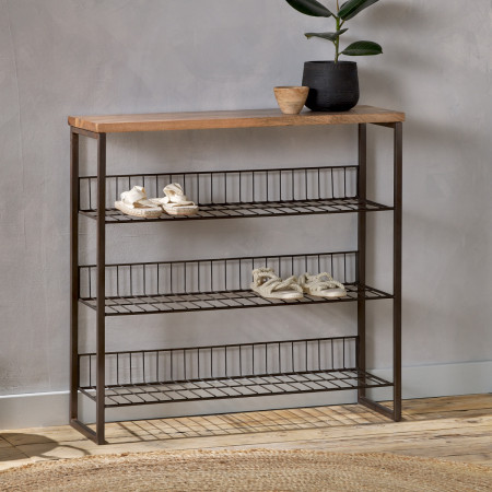 Kiyoma Iron & Wood Tall Standing Shelf Unit from Accessories for the Home