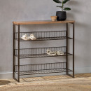 Kiyoma Iron & Wood Tall Standing Shelf Unit from Accessories for the Home