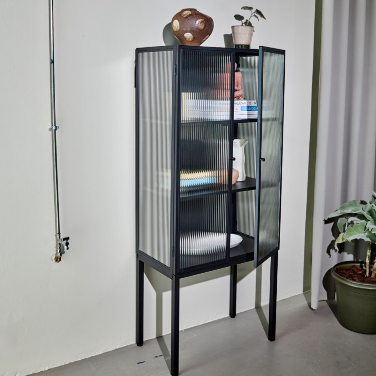 Cabin Black Iron & Glass Display Cabinet from Accessories for the Home